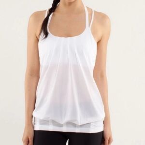 Lululemon Athletica White Flow and Go Tank II Size 8